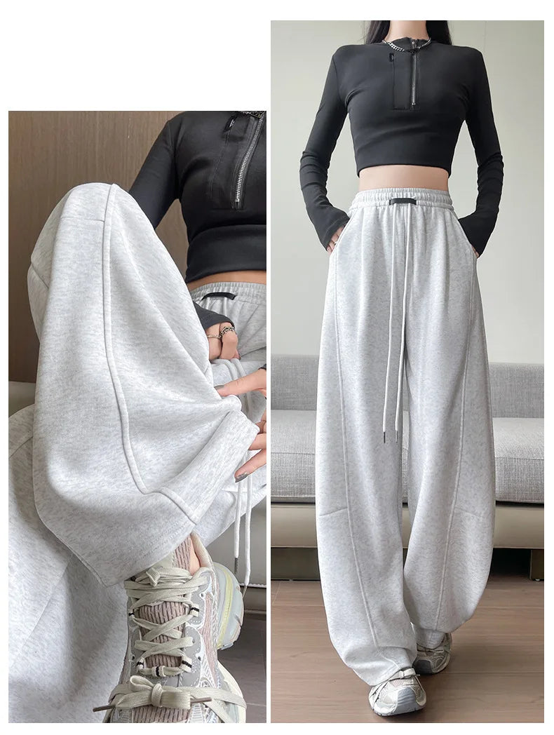 Sports Pants Women Spring Autumn High-Waisted Slim