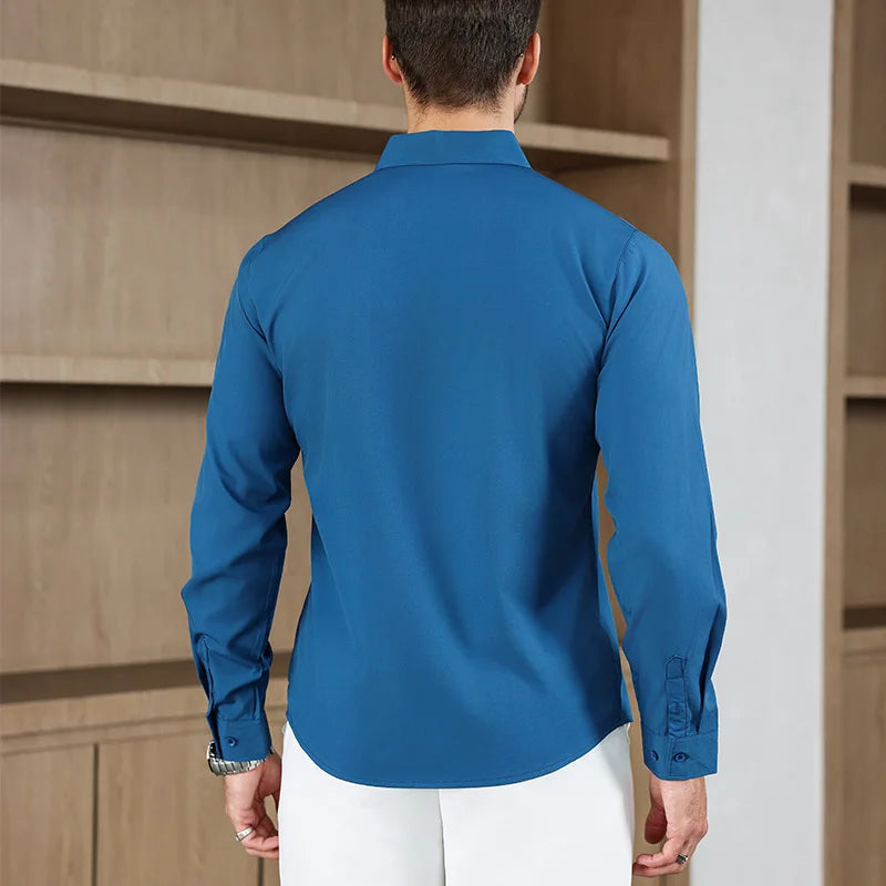 Men's Wrinkle-Free Business Casual Shirt