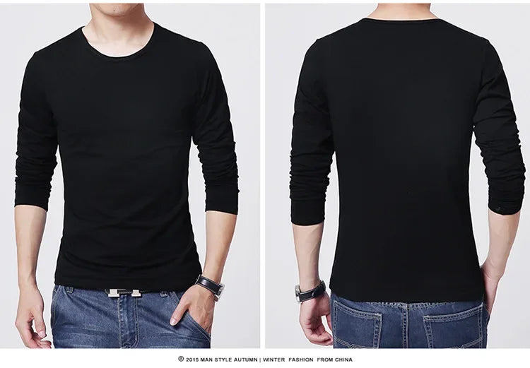 Men's Slim Fit O-Neck Long Sleeve T-Shirt 2025