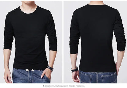 Men's Slim Fit O-Neck Long Sleeve T-Shirt 2025