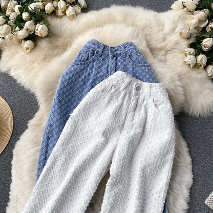 Ripped Jeans Women Casual Streetwear Spring Autumn High Waist