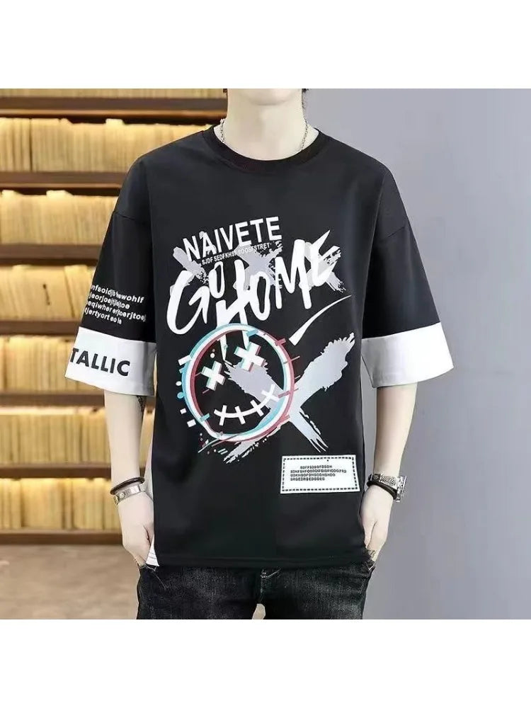 Kişilər üçün T-shirt 2026 Yeni Kişi Geyimləri Dəbli Fitnes Küçə Geyimi Anime O-Yaxalı Gündəlik T-shirt Kişi Oversize Y2k Köynəklər Kişi T-shirtləri