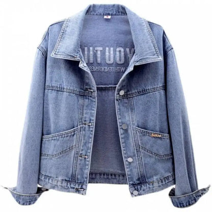 Women's Denim Coat Short Embroidery Y2K