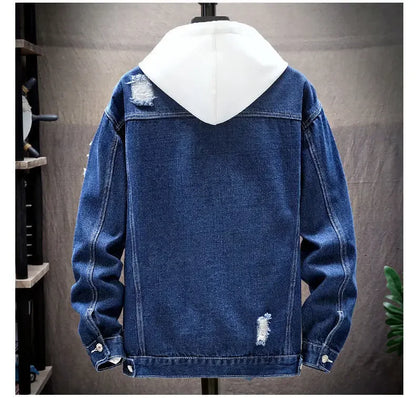 Men's Denim Jacket 2025 - Ripped Distressed