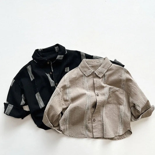 Kids Vintage Cotton Cardigan Shirt