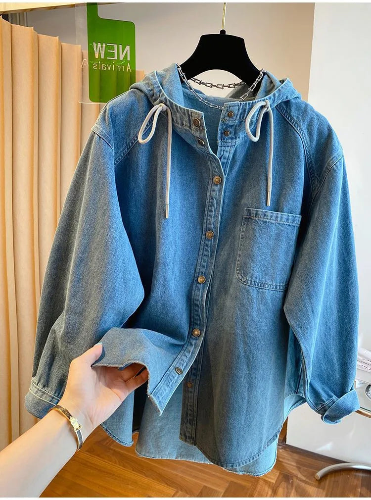 Casual Cotton Denim Jacket Women Parka