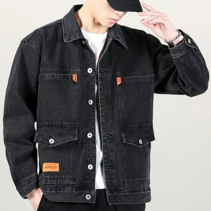 Men's Wool-Lined Denim Jacket - Winter
