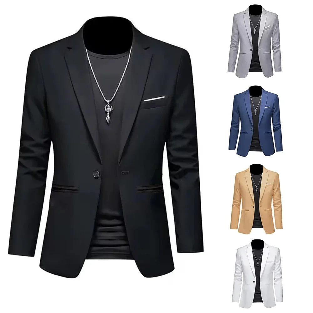Men's Slim Fit Non-Iron Business Suit Jacket