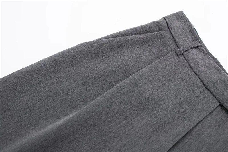 MUJER 2025 Women's Pants Beige Grey Black Wide Leg