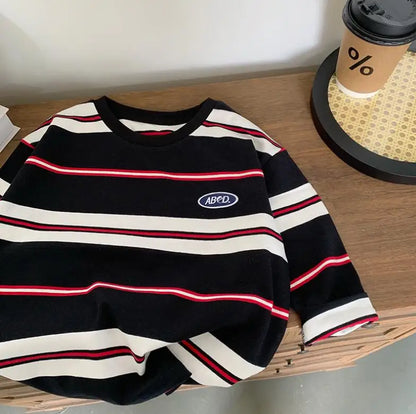 Kids Striped Cotton Long Sleeve T-Shirt 2-7Y