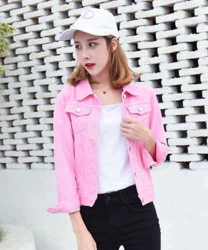 Women's Casual Short Denim Jacket Korean