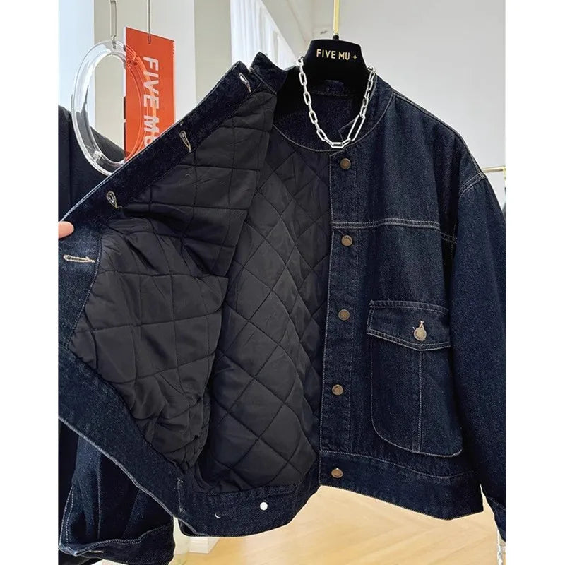 Casual Cotton Denim Jacket Women Parka