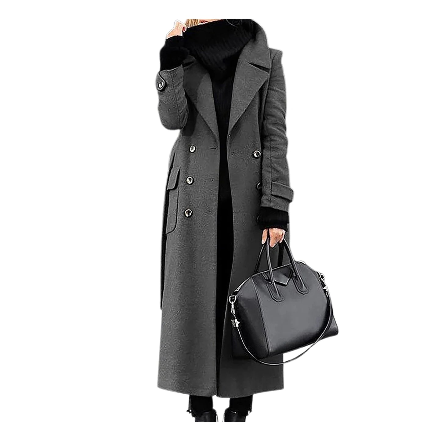 Women's Long Wool Coat - Korean Fashion Winter Coat