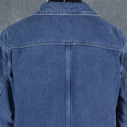 Men's Wool-Lined Denim Jacket - Winter