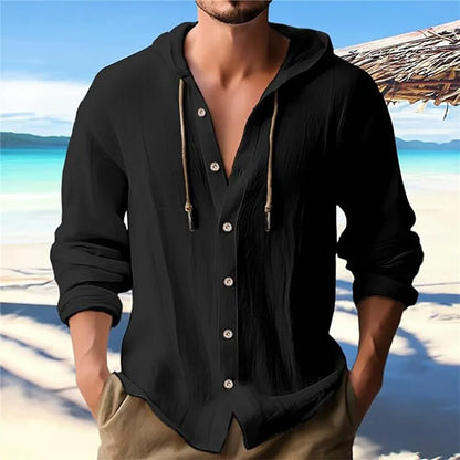 Men's Hooded Long Sleeve Beach Shirt