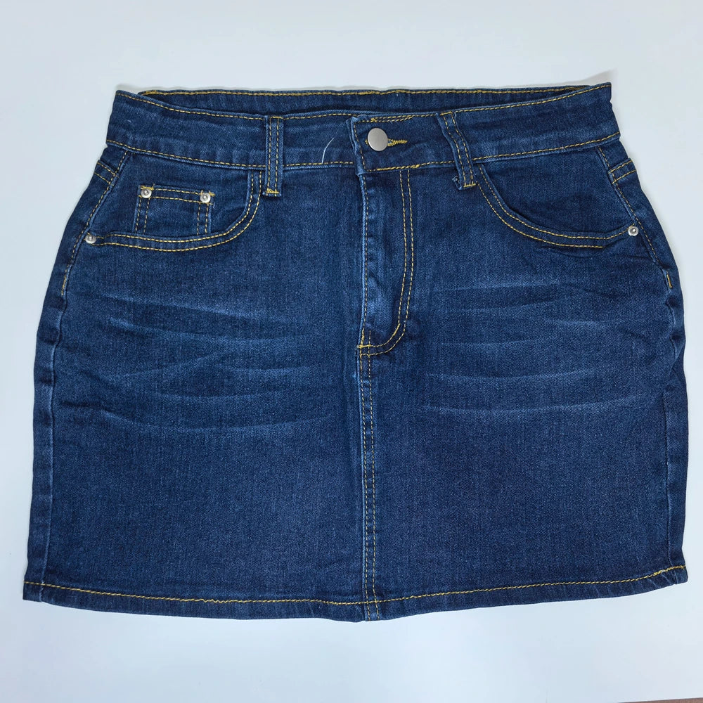 Women's Denim Short Skirt High Waist Slim