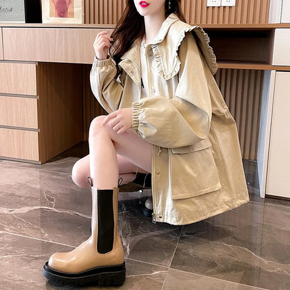 Trench Coat Waterproof Women Windbreaker