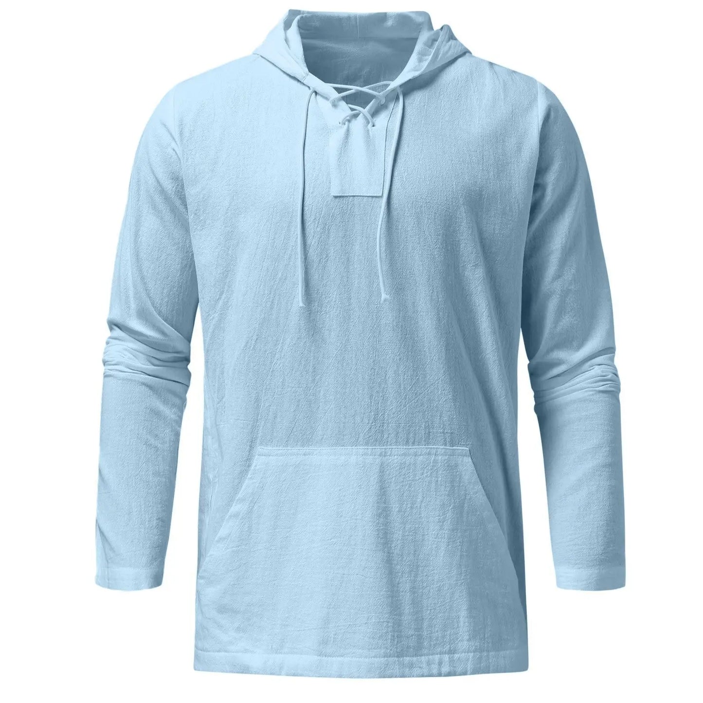 Men's Cotton Linen Hooded Sports Shirt