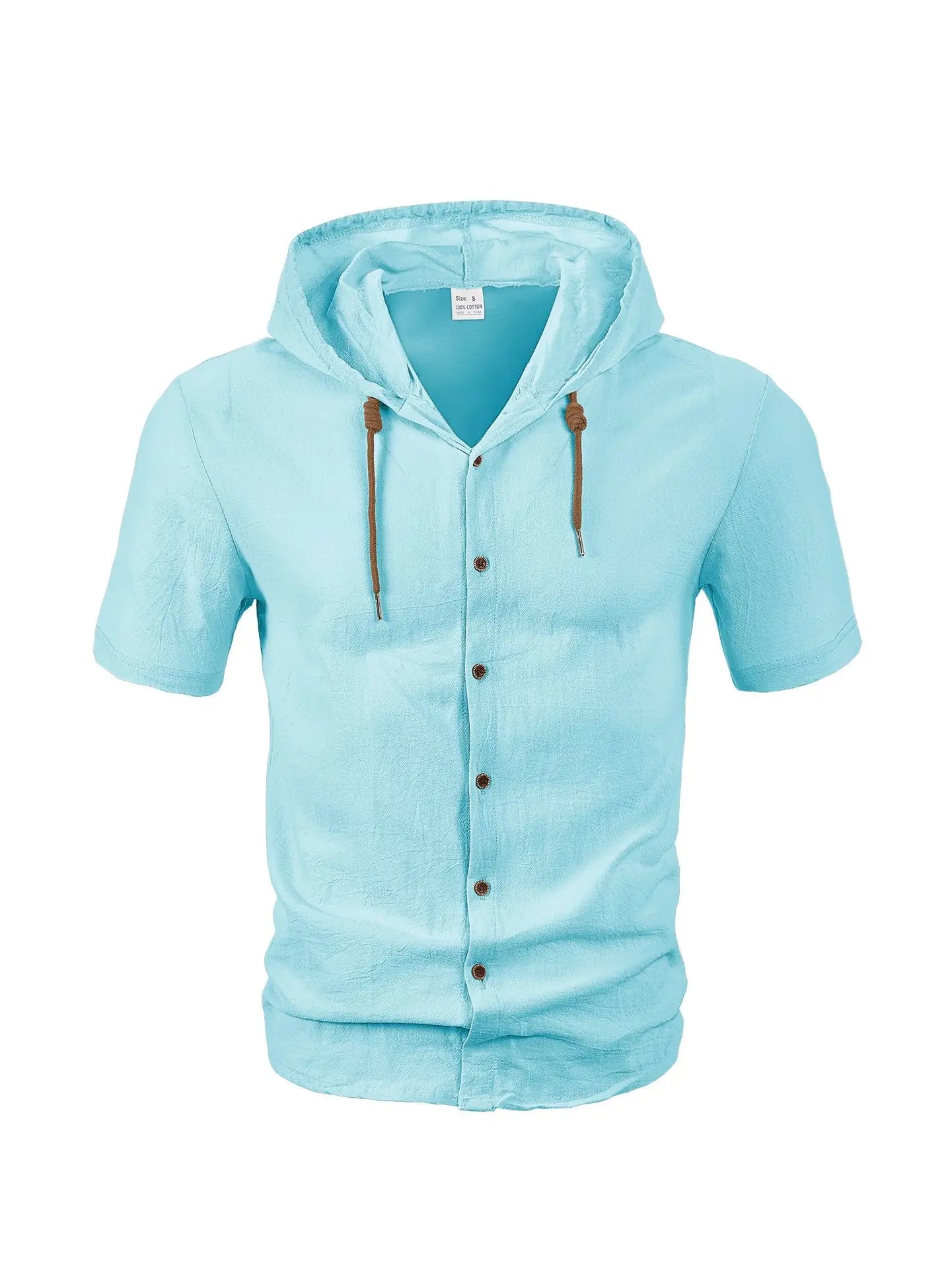 Men's Linen Short Sleeve Beach Shirt