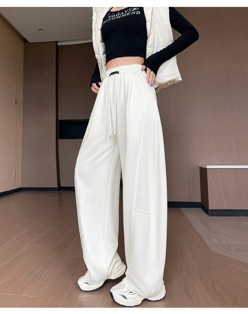 Sports Pants Women Spring Autumn High-Waisted Slim