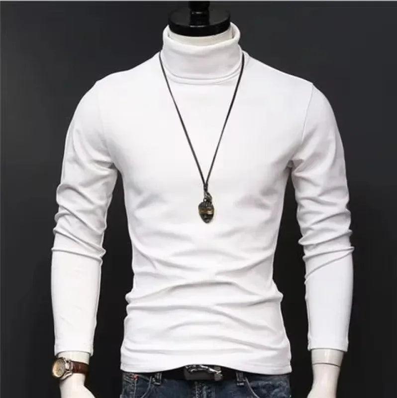 Men's Slim Fit Turtleneck Long Sleeve Shirt