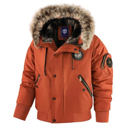 Men's Thick Padded Winter Coat - Warm Hooded Jacket