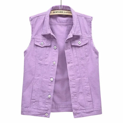 Qadınlar üçün cins jilet, payız geyimləri, moda geyimləri, gündəlik vintage zərif qolsuz pencək