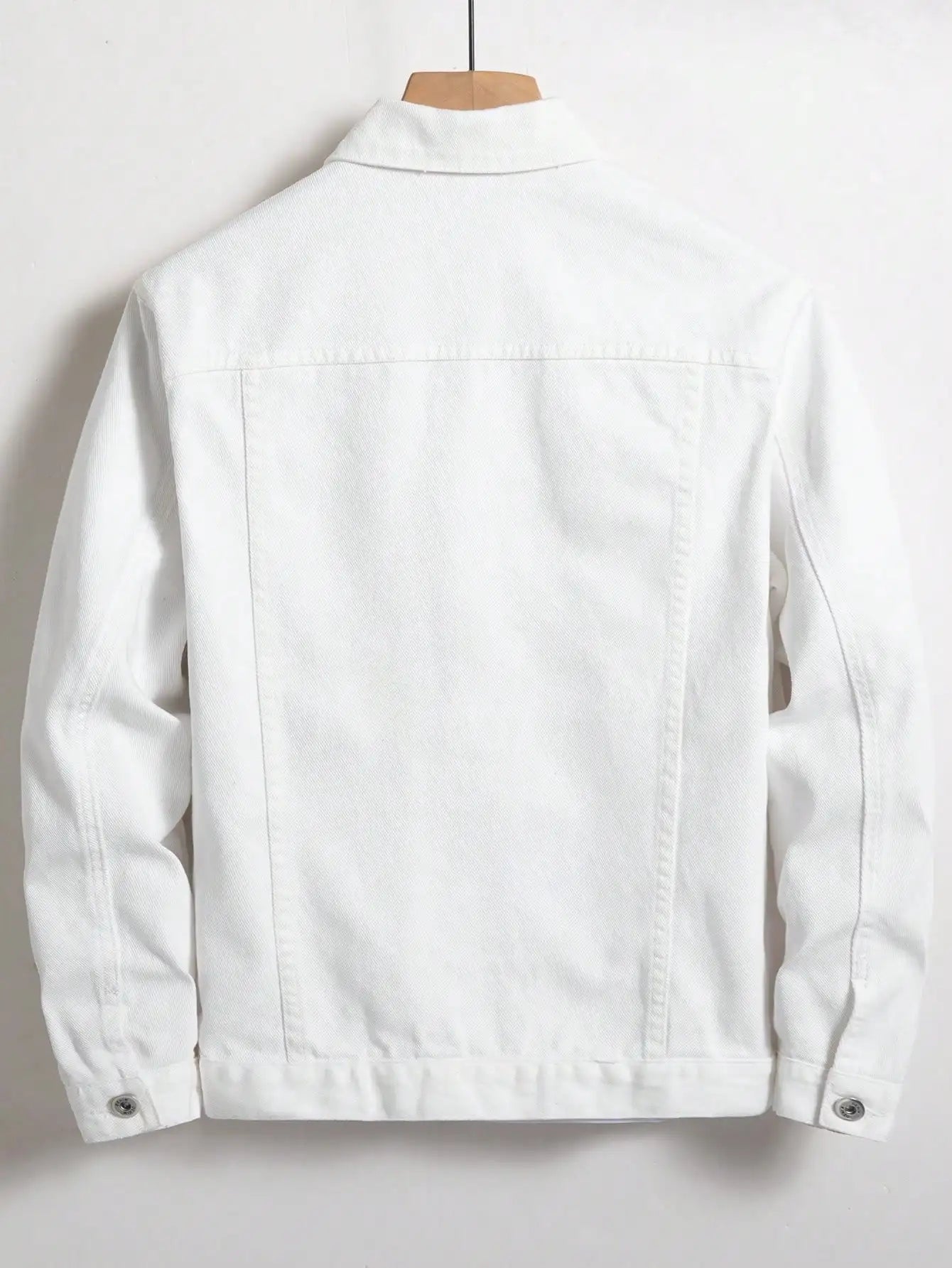 Men's Simple Versatile White Denim Jacket