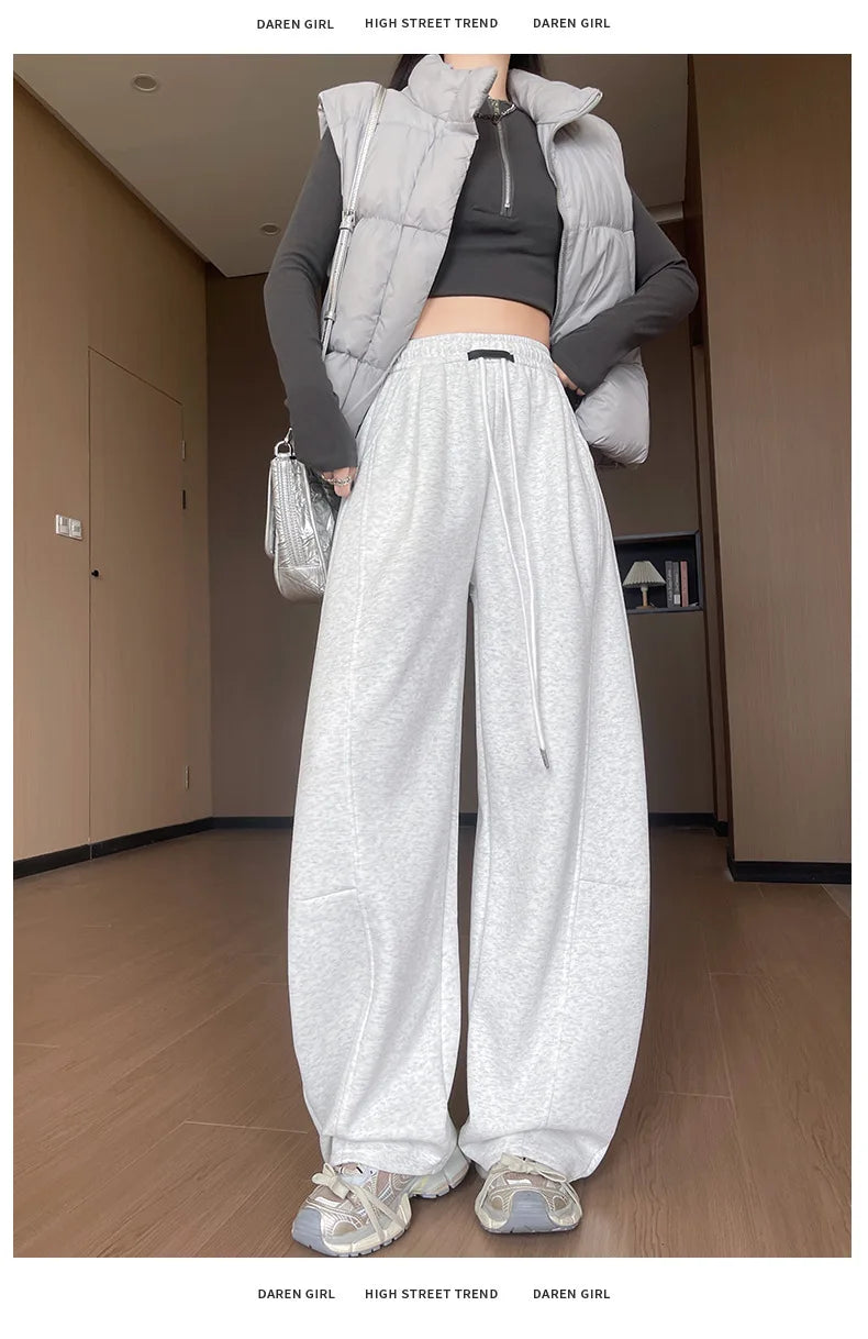 Sports Pants Women Spring Autumn High-Waisted Slim