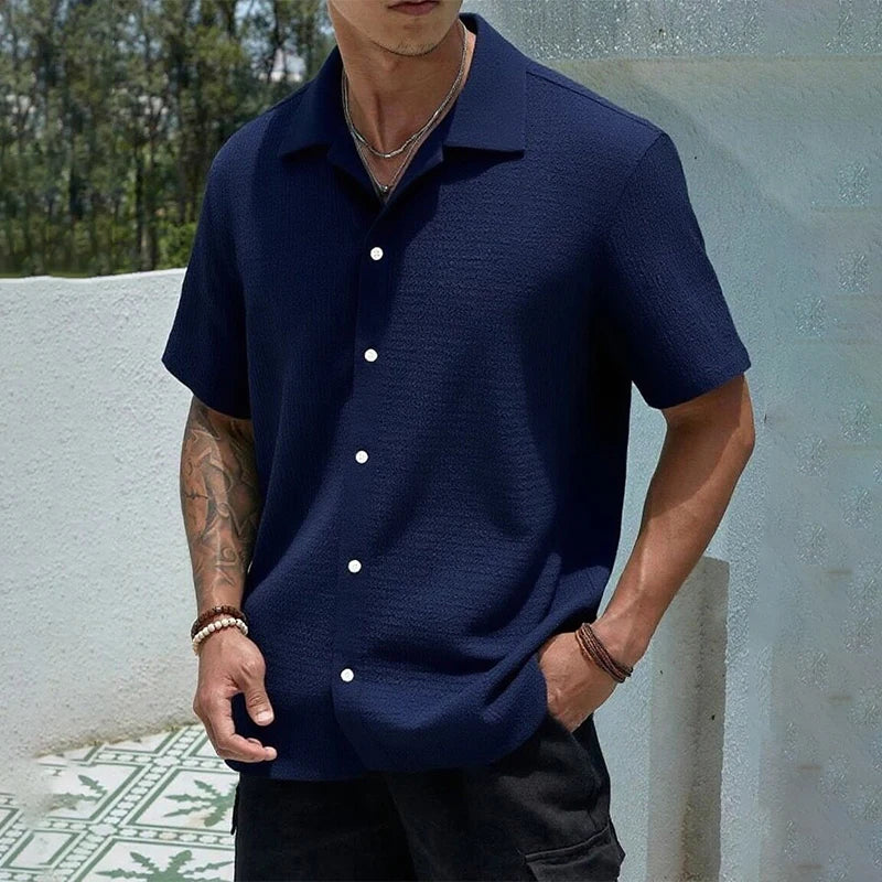Men's Hip Hop Baggy Short Sleeve Shirt