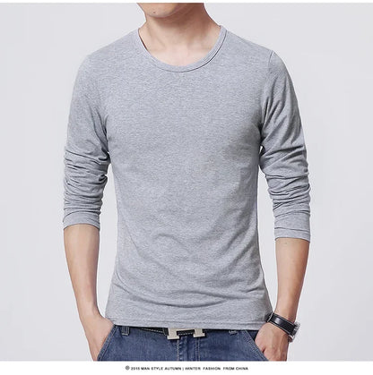 Men's Slim Fit O-Neck Long Sleeve T-Shirt 2025