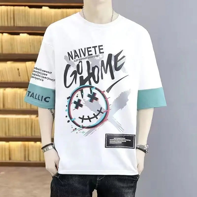 Kişilər üçün T-shirt 2026 Yeni Kişi Geyimləri Dəbli Fitnes Küçə Geyimi Anime O-Yaxalı Gündəlik T-shirt Kişi Oversize Y2k Köynəklər Kişi T-shirtləri