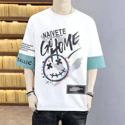 Kişilər üçün T-shirt 2026 Yeni Kişi Geyimləri Dəbli Fitnes Küçə Geyimi Anime O-Yaxalı Gündəlik T-shirt Kişi Oversize Y2k Köynəklər Kişi T-shirtləri
