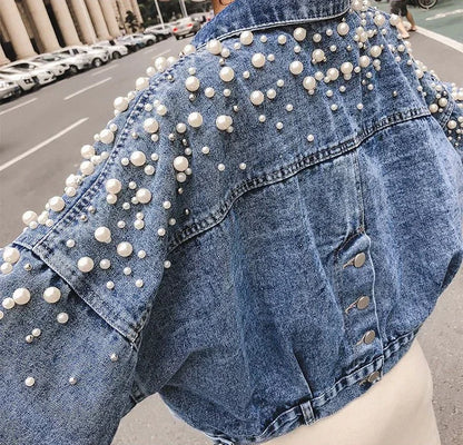Women's Distressed Denim Jacket - Vintage Cowgirl Style