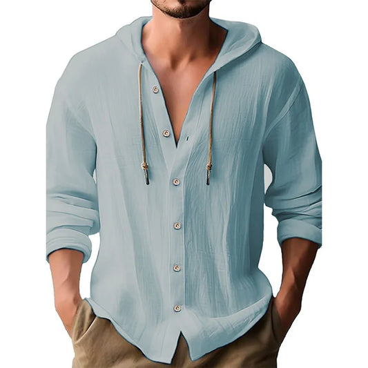 Men's Hooded Long Sleeve Beach Shirt
