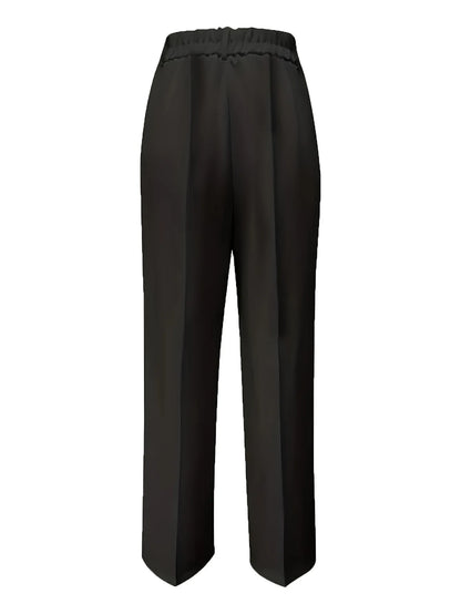 Women's High Waist Dress Pants Flowy Straight Leg