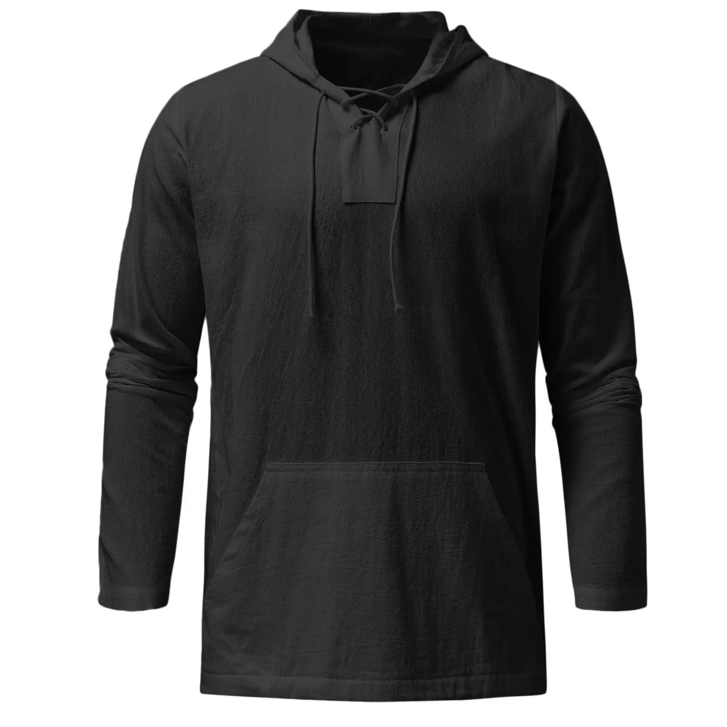 Men's Cotton Linen Hooded Sports Shirt