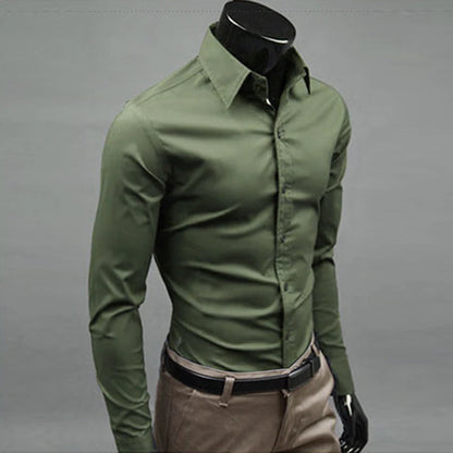 Men's Slim Fit Formal Dress Shirt