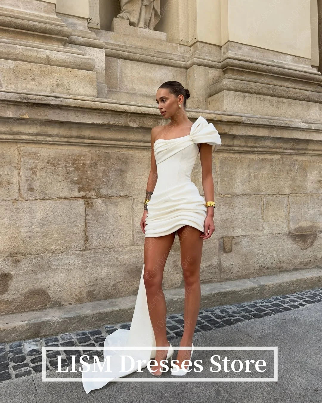 One Shoulder Sexy Mini Prom Dress - Party Cocktail Dress