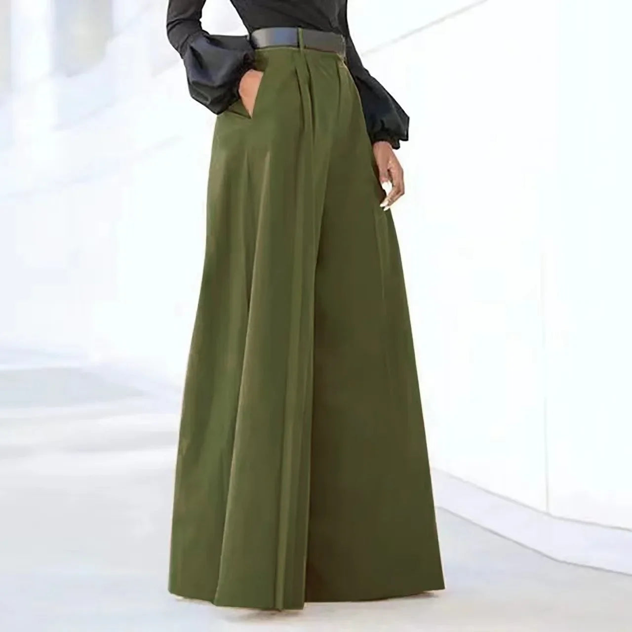 Wide Leg Pants Women Palazzo Summer Printed Linen