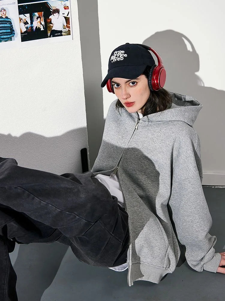 Women's Fashion Warm Hooded Jacket Fall Autumn Winter Gray
