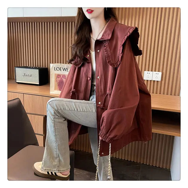 Trench Coat Waterproof Women Windbreaker