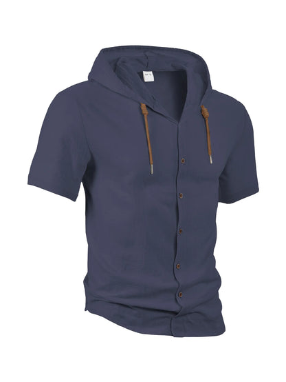 Men's Linen Short Sleeve Beach Shirt