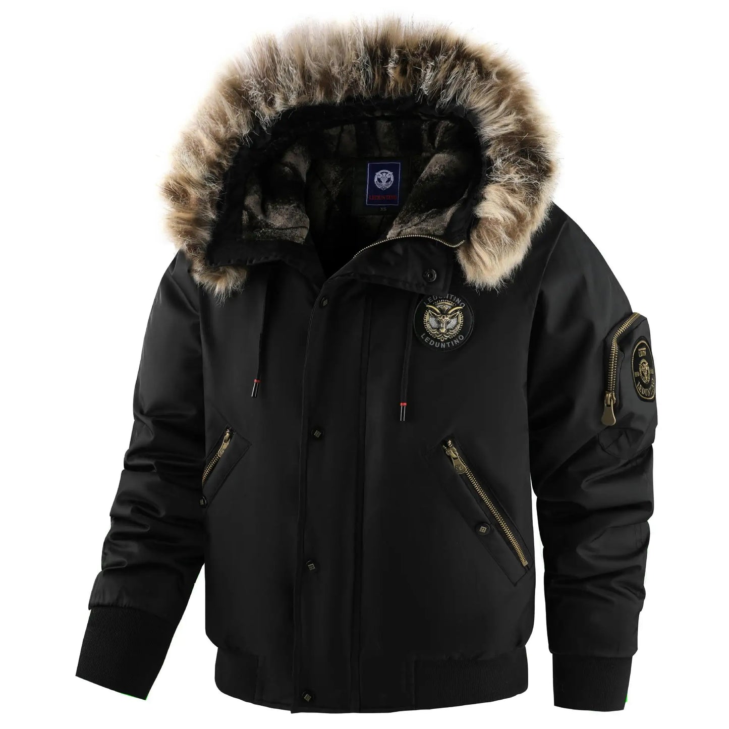 Men's Thick Padded Winter Coat - Warm Hooded Jacket