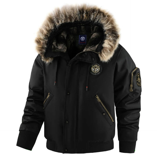 Men's Thick Padded Winter Coat - Warm Hooded Jacket