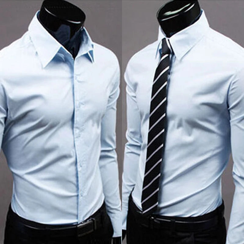 Men's Slim Fit Formal Dress Shirt