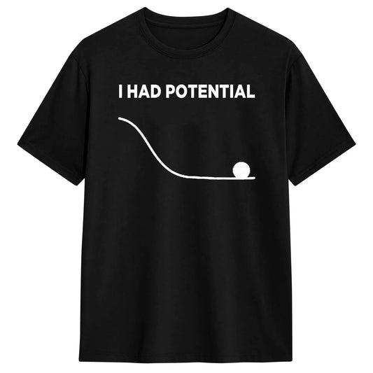 "I Had Potential" Vintage Men's T-Shirt - Oversized Hip Hop Summer Tee