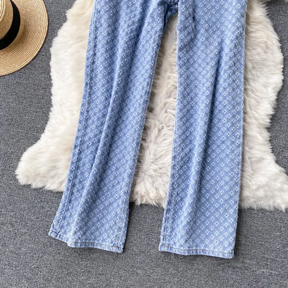 Ripped Jeans Women Casual Streetwear Spring Autumn High Waist