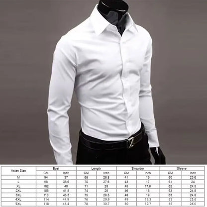 Men's Slim Fit Formal Dress Shirt