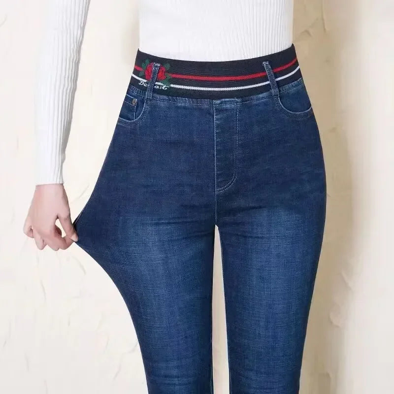 Women's Oversize Jeans 26-38 - Slim High Waist Skinny Denim Pants